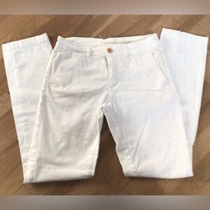 Anthropologie Relaxed Chino white w/speckled colors size 25